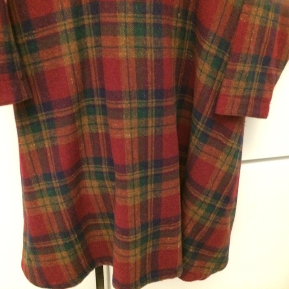 Rare Vintage 100% wool warm plaid M/L coat made in India - Picture 7 of 7